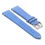 st28.5a Angle Light Blue Ivory StrapsCo Suede Leather Watch Band Strap