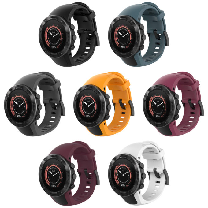 su.r25 All Colors StrapsCo Silicone Rubber Watch Band Strap for Suunto 5