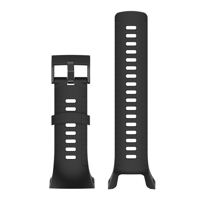 su.r25.1 Up Black StrapsCo Silicone Rubber Watch Band Strap for Suunto 5