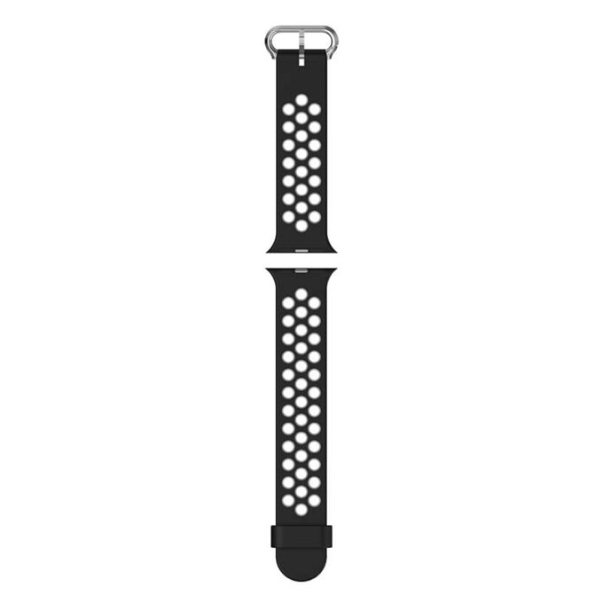 A.r2.1.7 Up Black & Grey StrapsCo Silicone Perforated Rubber Watch Band Strap For Apple Watch Series 12345