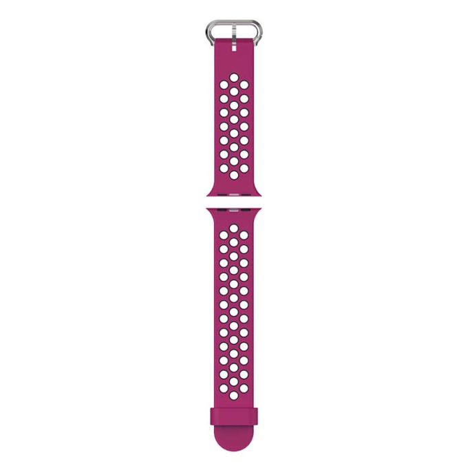 A.r2.18.1 Up Purple & Black StrapsCo Silicone Perforated Rubber Watch Band Strap For Apple Watch Series 12345