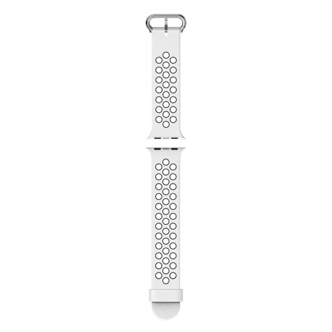 A.r2.22.1 Up White & Black StrapsCo Silicone Perforated Rubber Watch Band Strap For Apple Watch Series 12345