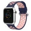 A.r2.5a.13 Main Midnight & Pink StrapsCo Silicone Perforated Rubber Watch Band Strap For Apple Watch Series 12345