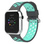 A.r2.7.11 Main Grey & Teal StrapsCo Silicone Perforated Rubber Watch Band Strap For Apple Watch Series 12345