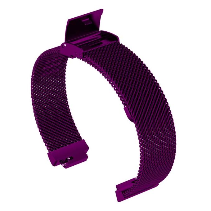 Fb.m102.18 Alt Purple StrapsCo Stainless Steel Shark Mesh Watch Band Strap For Fitbit Inspire & Inspire HR