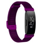 Fb.m102.18 Main Purple StrapsCo Stainless Steel Shark Mesh Watch Band Strap For Fitbit Inspire & Inspire HR