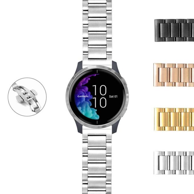 G.vu.bm2 20mm StrapsCo Metal Band For Garmin Venu