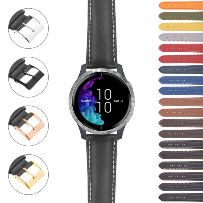 G.vu.st18 20mm StrapsCo Classic Men's Strap For Garmin Venu