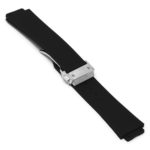 r.hb2 .1.ss Main Black Brushed Silver Clasp StrapsCo Silicone Rubber Watch Band Strap For Hublot Big Bang
