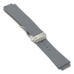 r.hb2 .7.ss Main Grey Brushed Silver Clasp StrapsCo Silicone Rubber Watch Band Strap For Hublot Big Bang