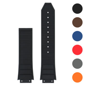 r.hb3.1.nb Gallery Black (No Clasp) StrapsCo Silicone Rubber Watch Band Strap For Hublot Big Bang