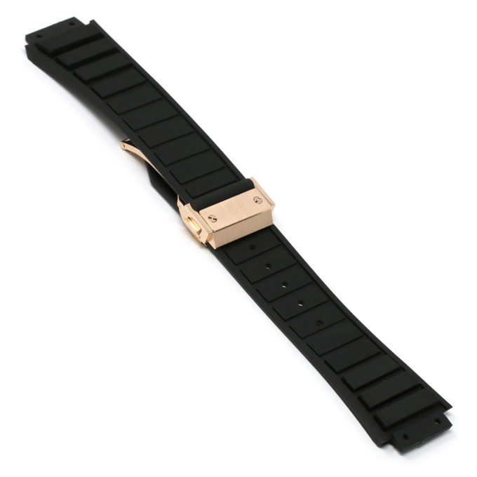 r.hb3 .1.rg Main Black Rose Gold Clasp StrapsCo Silicone Rubber Watch Band Strap For Hublot Big Bang