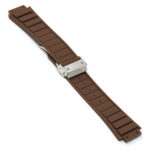 r.hb3 .2.ss Main Brown Brushed Silver Clasp StrapsCo Silicone Rubber Watch Band Strap For Hublot Big Bang