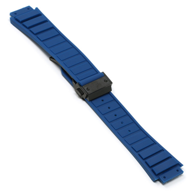 r.hb3 .5.mb Main Blue Matte Black Clasp StrapsCo Silicone Rubber Watch Band Strap For Hublot Big Bang
