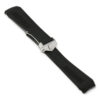 r.tag3 .1.ps Main Black Polished Silver Clasp StrapsCo Silicone Rubber Watch Band Strap For Tag Heuer Carrera Calibre