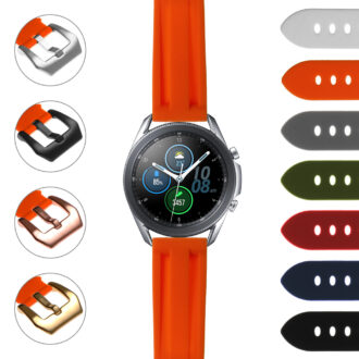 S.gx3.r.pn1 StrapsCo Heavy Duty Rubber Strap For Samsung Galaxy Watch 3 45mm 41mm 22mm 20mm