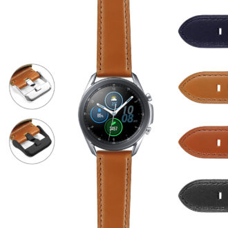 S.gx3.sw.l2 DASSARI Italian Leather Strap For Samsung Galaxy Watch 3 45mm 41mm 22mm 20mm