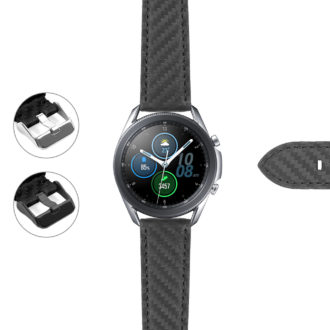 S.gx3.sw.l5 DASSARI Carbon Fiber Strap For Samsung Galaxy Watch 3 45mm 41mm 22mm 20mm