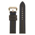 st25.1.5 up Black Blue Heavy Duty Carbon Fiber Watch Strap