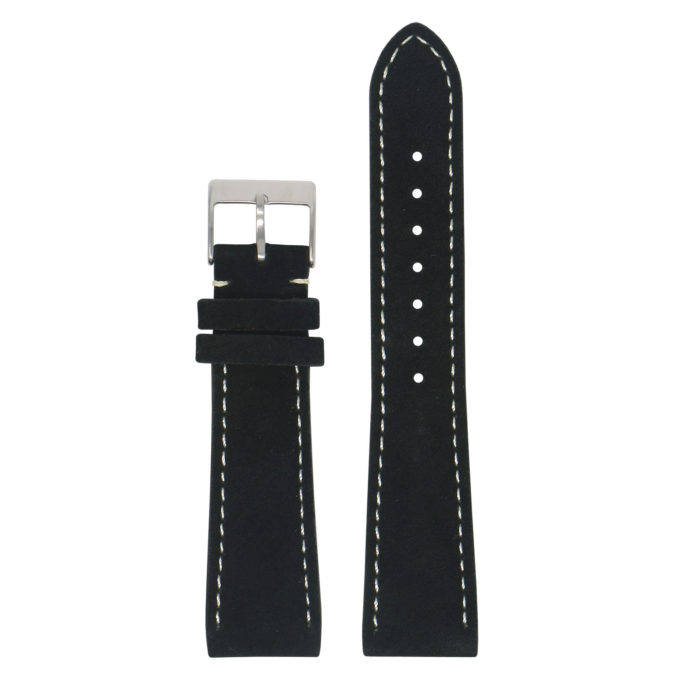 st34.1 Main Black StrapsCo Classic Suede Leather Watch Band Strap Mens Quick Release 16mm 18mm 19mm 20mm 21mm 22mm 24mm 1