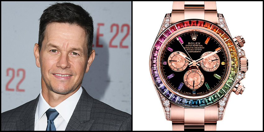 celebrity_luxury_watch_collections_mark_wahlberg_rolex_daytona_rainbow