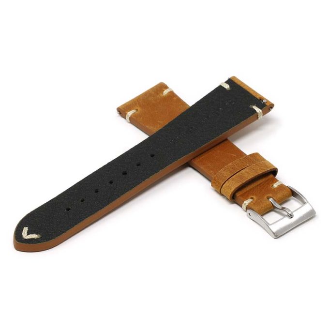 ds17.17 Cross Peanut Butter DASSARI Distressed Leather Watch Band Strap 18mm 19mm 20mm 21mm 22mm