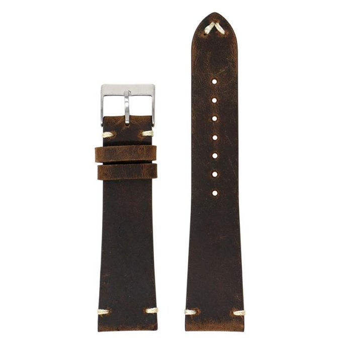 ds17.2 Main Dark Brown DASSARI Distressed Leather Watch Band Strap 18mm 19mm 20mm 21mm 22mm