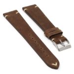 ds17.9 Angle Brown DASSARI Distressed Leather Watch Band Strap 18mm 19mm 20mm 21mm 22mm