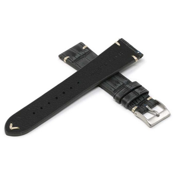ds20.7 Cross Grey DASSARI Vintage Alligator Leather Watch Band Strap 18mm 19mm 20mm 21mm 22mm 24mm 1