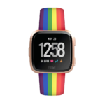 Fb.r39.k Main Rainbow Pride StrapsCo Patterned Rubber Watch Band Strap For Fitbit Versa