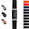 fbx.pu12 StrapsCoRubber Strap With Stitching Clasp for Fitbit Charge 3 Charge 4