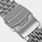 M.bd1 Stainless Steel Beads Of Rice Watch Band Strap Bracelet Clasp Detail