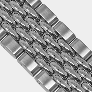 M.bd1 Stainless Steel Beads Of Rice Watch Band Strap Bracelet Detail
