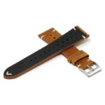 ra10.3 Cross Peanut Butter DASSARI Distressed Perforated Leather Watch Band Strap 18mm 19mm 20mm 21mm 22mm