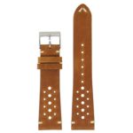 ra10.3 Main Peanut Butter DASSARI Distressed Perforated Leather Watch Band Strap 18mm 19mm 20mm 21mm 22mm