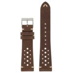 ra10.9 Main Brown DASSARI Distressed Perforated Leather Watch Band Strap 18mm 19mm 20mm 21mm 22mm