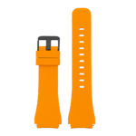 S.r4.12a.mb Up Tangerine Orange (Black Buckle) StrapsCo Silicone Rubber Watch Band Strap For Samsung Gear S3