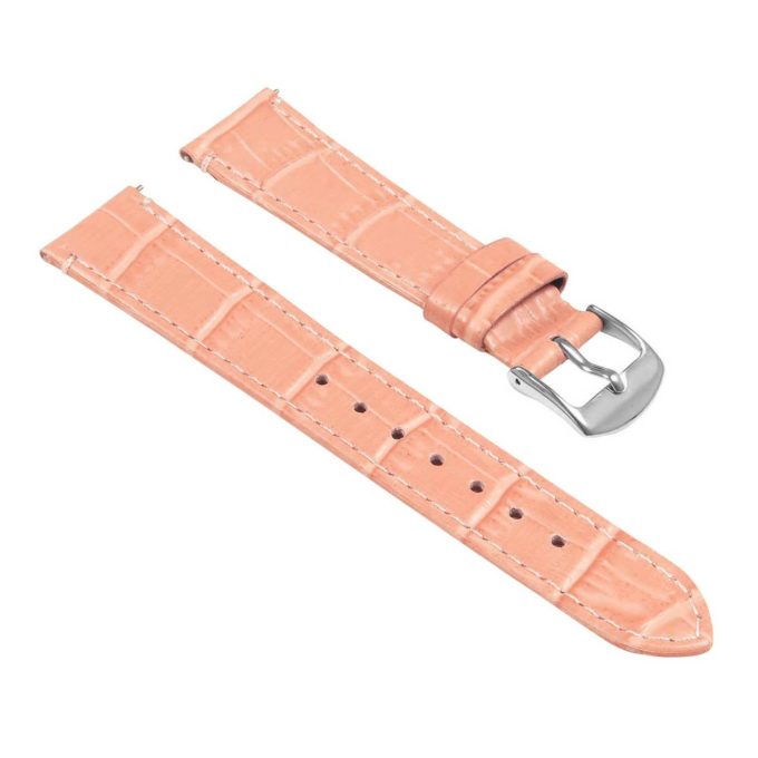 St20.13 Angle Light Pink Ladies Crocodile Leather Watch Band Strap