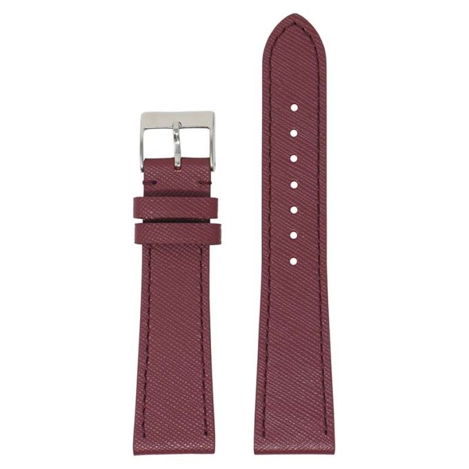 st31.4 Main Bordeaux DASSARI Saffiano Leather Watch Band Strap 8mm 10mm 12mm 14mm 16mm 18mm 19mm 20mm 21mm 22mm 23mm 24mm