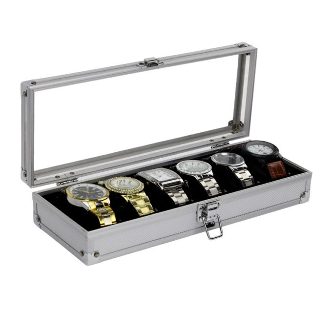 Aluminum Watch Box for 6 Watches 4