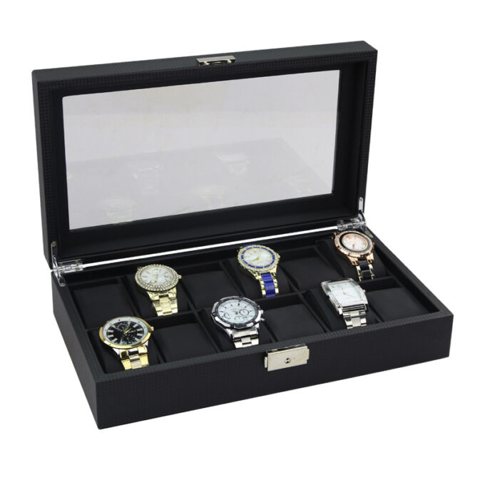 Carbon Fiber Watch Box for 12 Watches 3