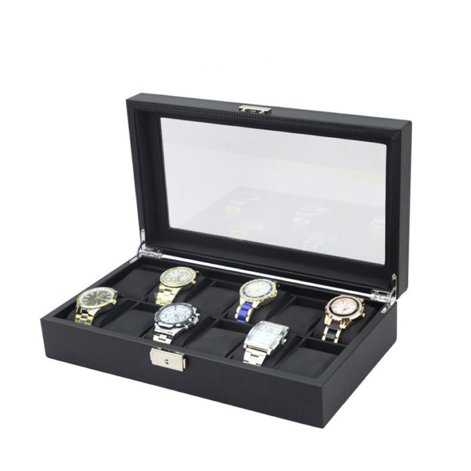 Carbon Fiber Watch Box for 12 Watches 4