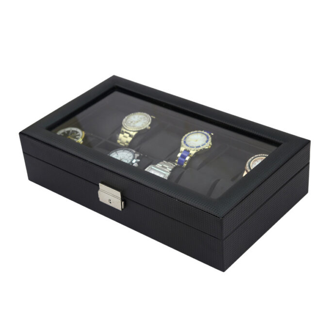 Carbon Fiber Watch Box for 12 Watches 5