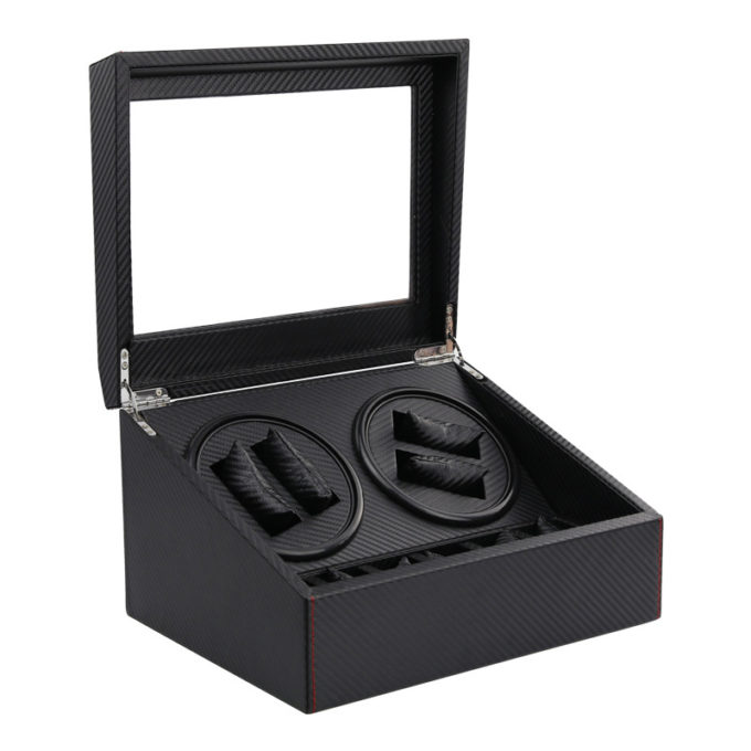 Carbon Fiber Watch Winder for 4 Watches 2
