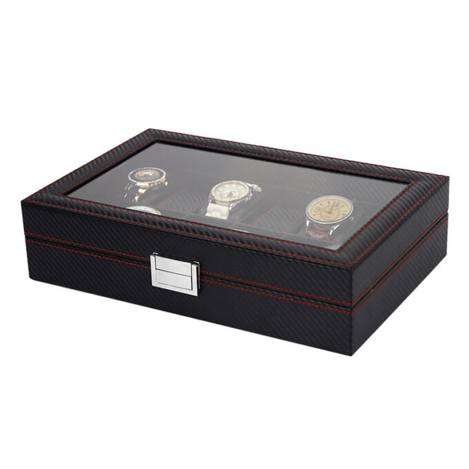 Carbon fiber watch box for 12 watches 4