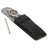 DASSARI Saffiano Leather Watch Pouch Open With Watch