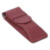 DASSARI Saffiano Leather Watch Pouch In Burgundy