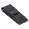 DASSARI Smooth Leather Watch Pouch In Blue