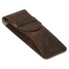 DASSARI Suede Watch Pouch In Brown
