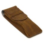 DASSARI Suede Watch Pouch In Tan